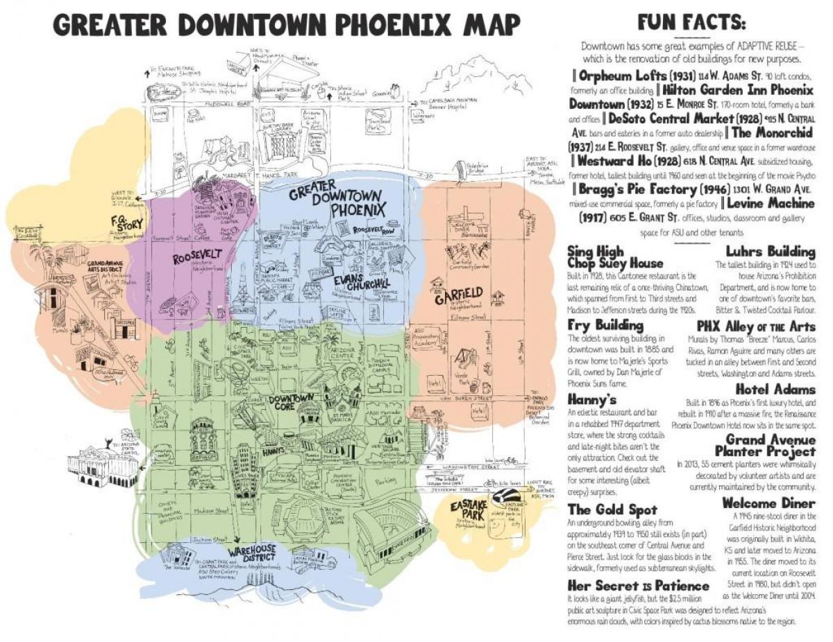 karte downtown Phoenix