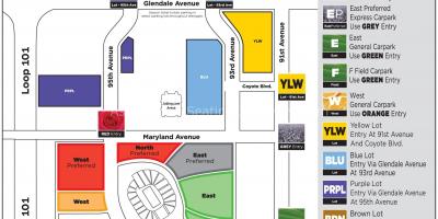 Autostāvvieta kartes university of Phoenix stadium