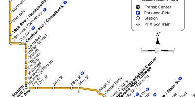 Valley metro maršrutu kartes