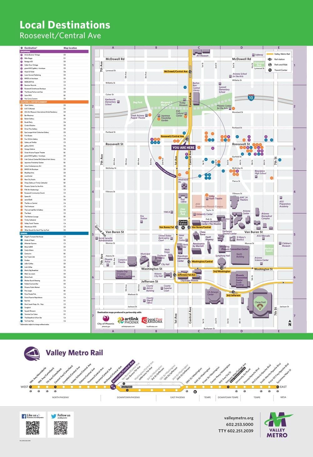 Phoenix Valley metro karte