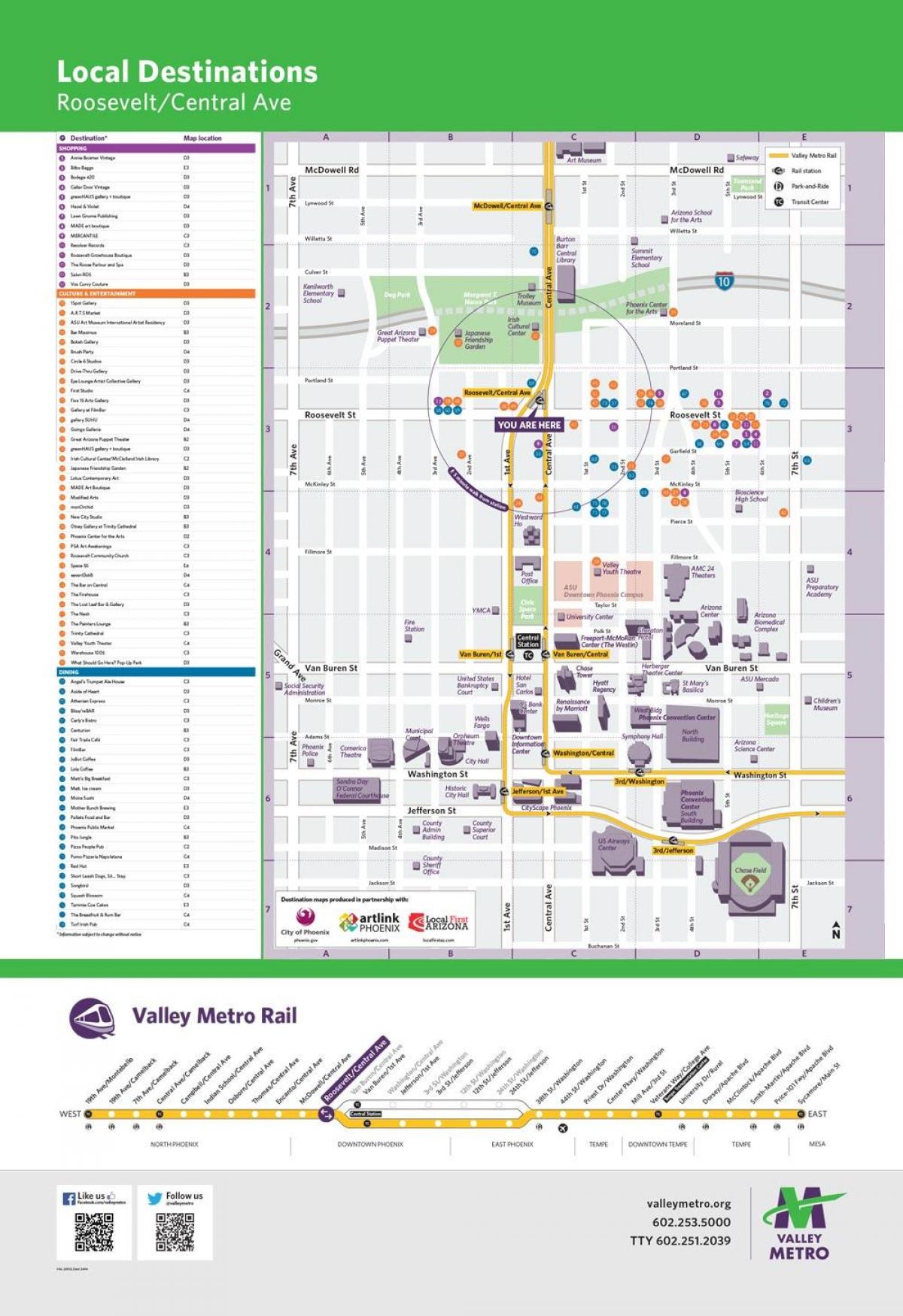 Phoenix Valley metro karte