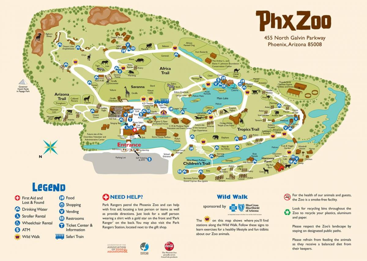 karte Phoenix Zoo