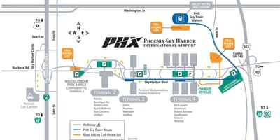 Phoenix sky harbor karte